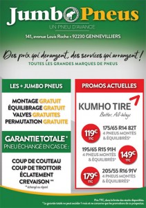 Promotion pneus Gennevilliers