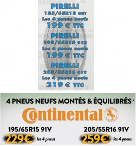 Promotions pneus pas chers à Reims