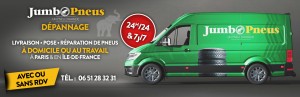 Jumbo Pneus Atelier Mobile - Dépannage Pneus Paris Ile de France 24h/24 et 7j/7