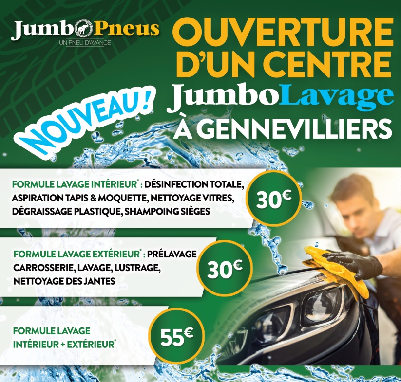 Votre nouveau centre de lavage auto intérieur/extérieur - Jumbo Pneus