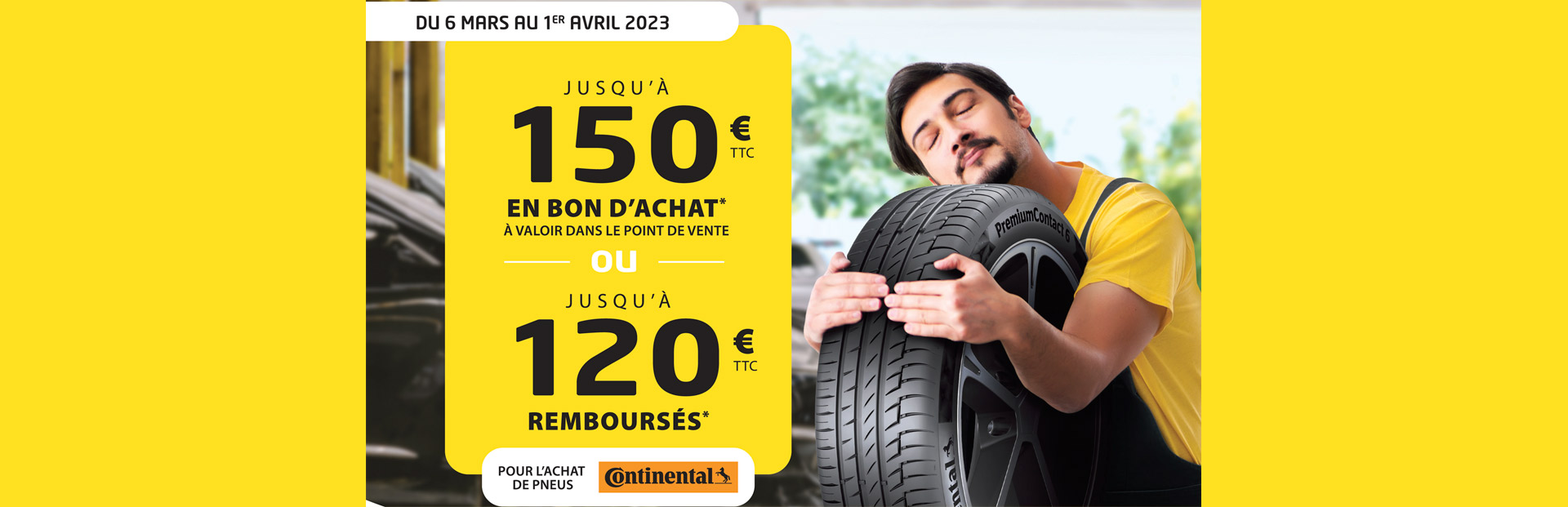 Promotion pneus Continental