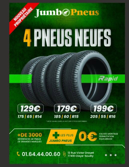 Promotion sur les pneus chez Jumbo Pneus Meaux