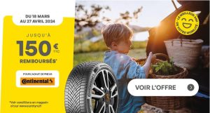 Promotion sur les pneus Continental
