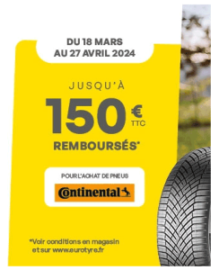 Promotion sur les pneus Continental