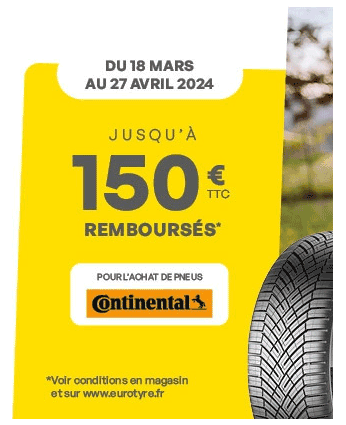 Promotion sur les pneus Continental
