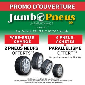 Promo ouverture centre Jumbo Pneus Chambly